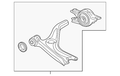 LOWER CONTROL ARM LEFT (INSIGHT)